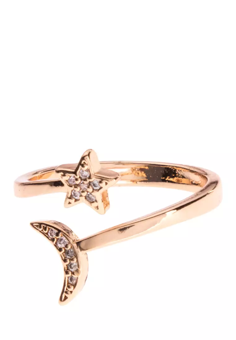 Buy Fleur Jewelry La Lune Célestial Open Twist Ring 2024 Online 