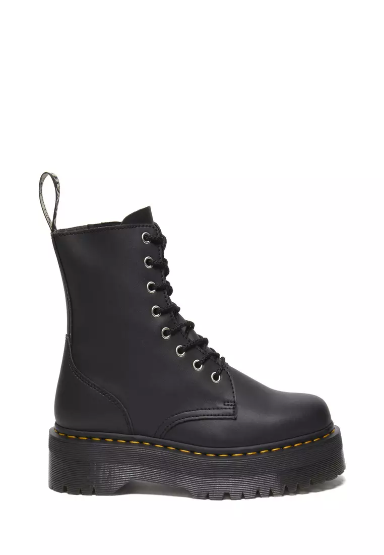Discount on Dr. Martens  shoes - SKU: Jadon Genix Nappa Leather Black Boots Women