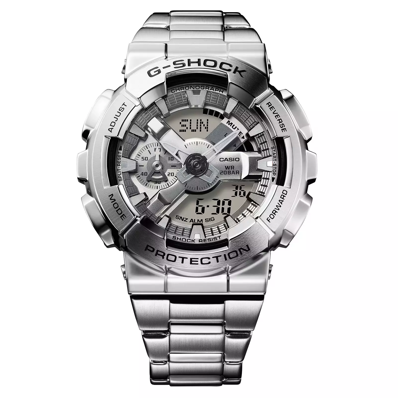 G-Shock G-Steel - Jam Tangan Analog Digital Pria - Silver - Stainless Steel - GM-110D-8A