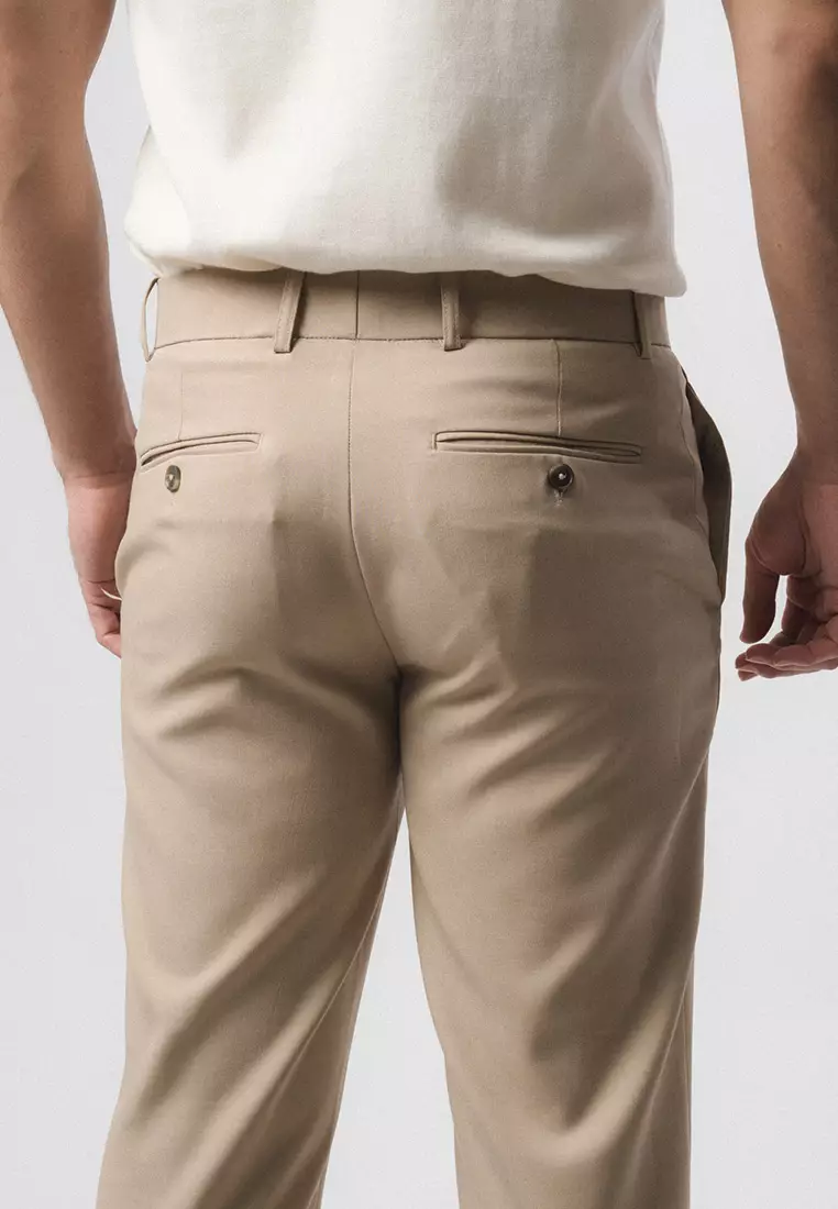 Pedro Regular Fit Trousers Pants Khaki