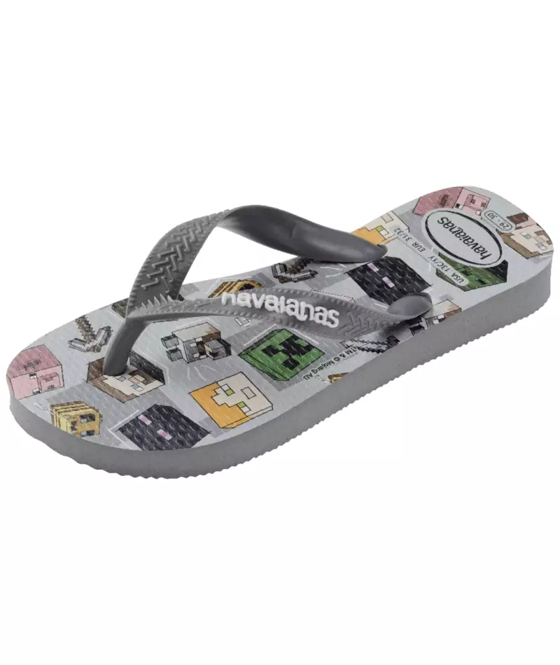 Havaianas 5178 Kids Minecraft Steel Gray - Sandal Anak