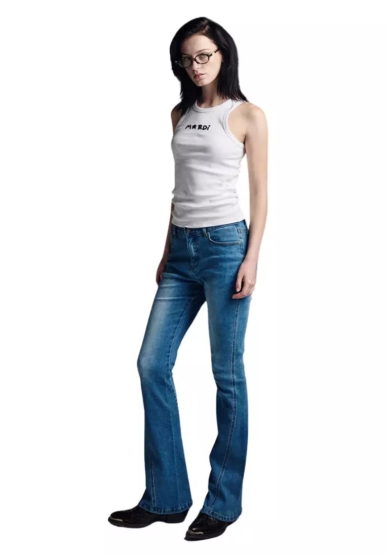 Tank Racer Mardi Star Logo - White Black