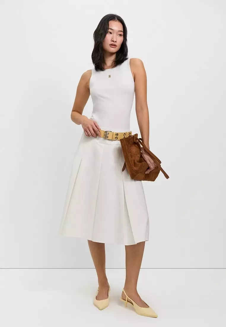 Sleeveless Knit Top - White