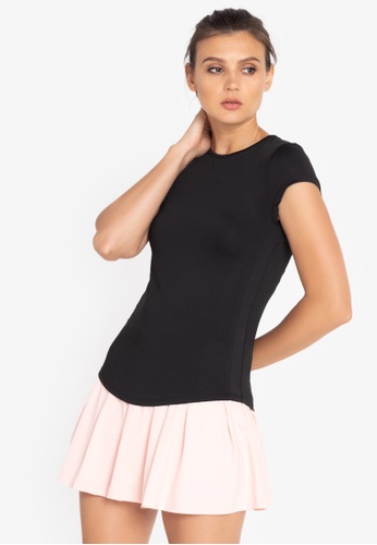 ZALORA ACTIVE black Cut Out Back Short Sleeve Top 0CFE3AA7372DFAGS_1