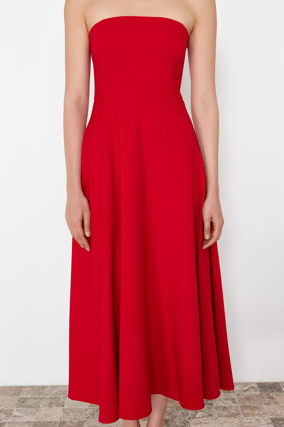 Strapless Midi Dress