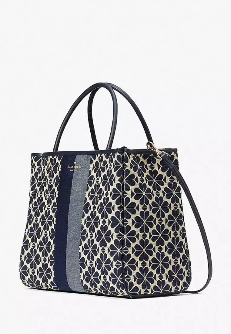 Kate Spade Everything Spade Flower Jacquard Medium Tote Blue Multi