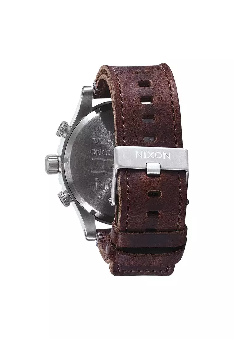 NIXON 51-30 CHRONO LEATHER GREY/ROSEGOLD A1242064