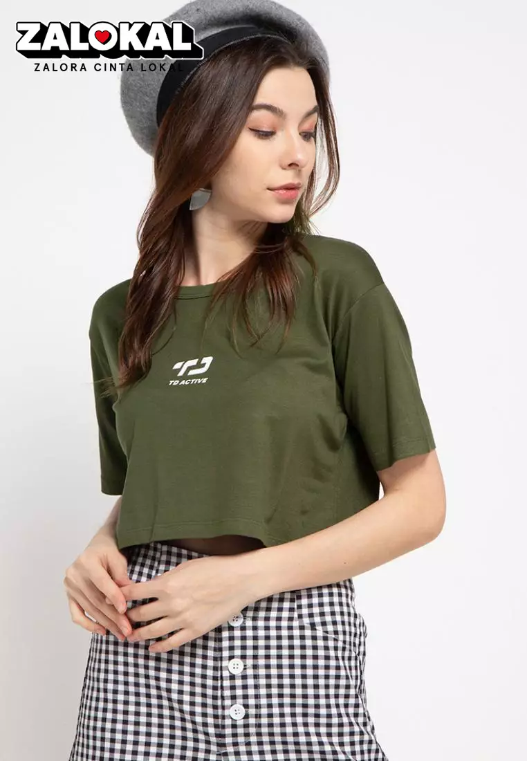 Td Active LS016 Sport CL Crop Top Loose  Dateng