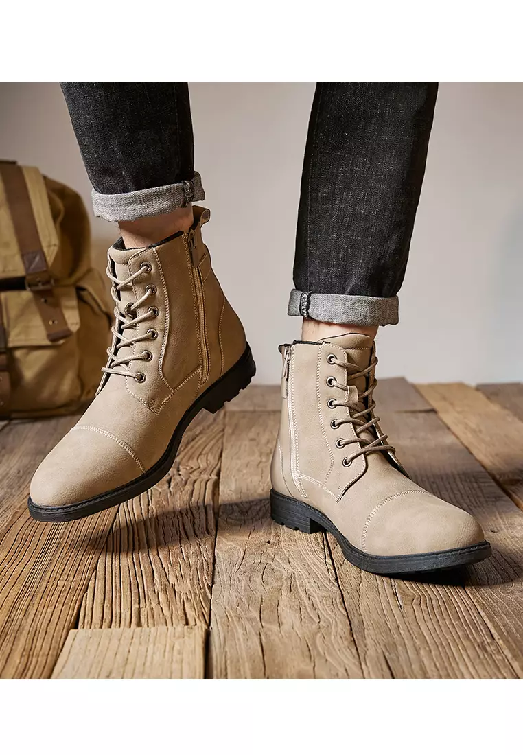 High Top Faux Leather Martin Boots KB2208W