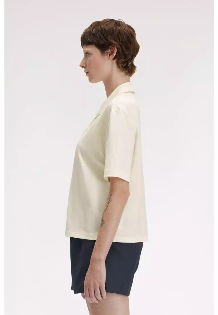 Fred Perry G9192 Open Collar Jersey Shirt (Ecru)
