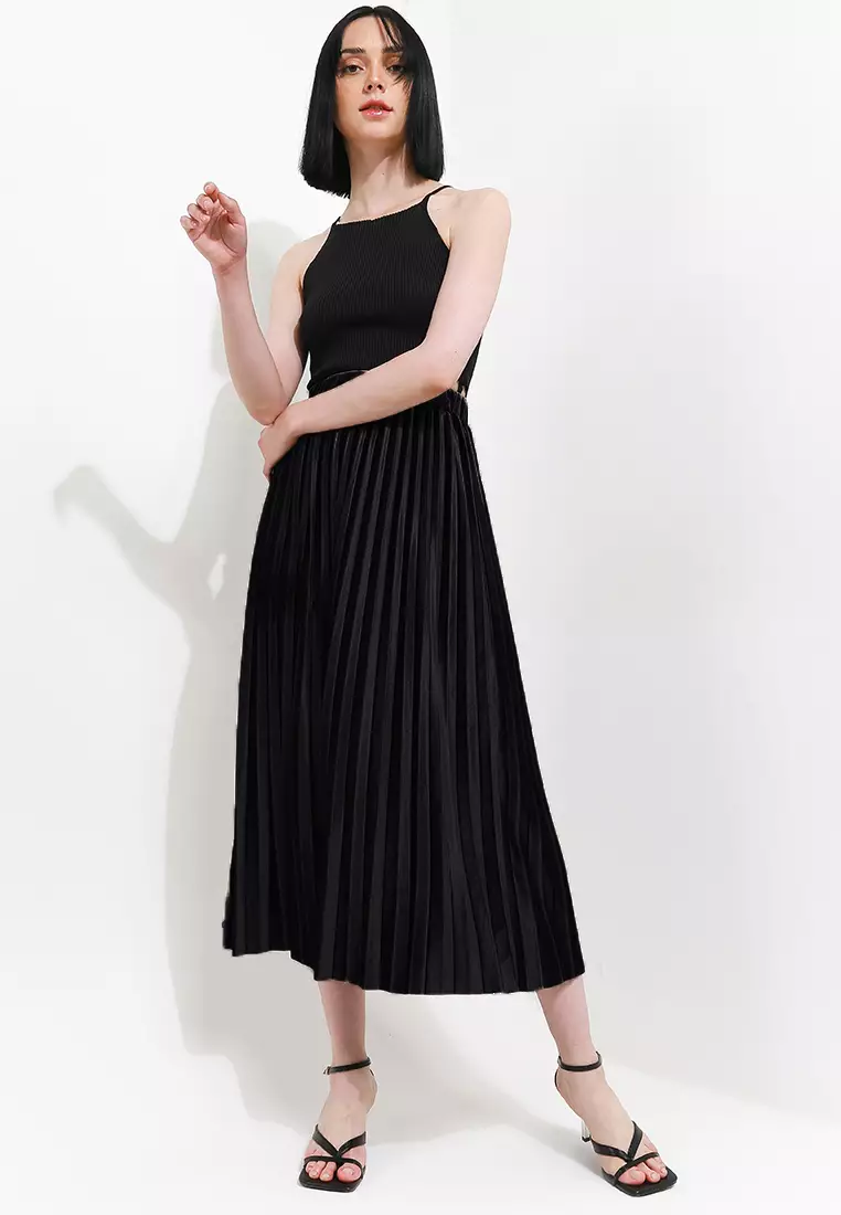Pleated Skirt Velvet