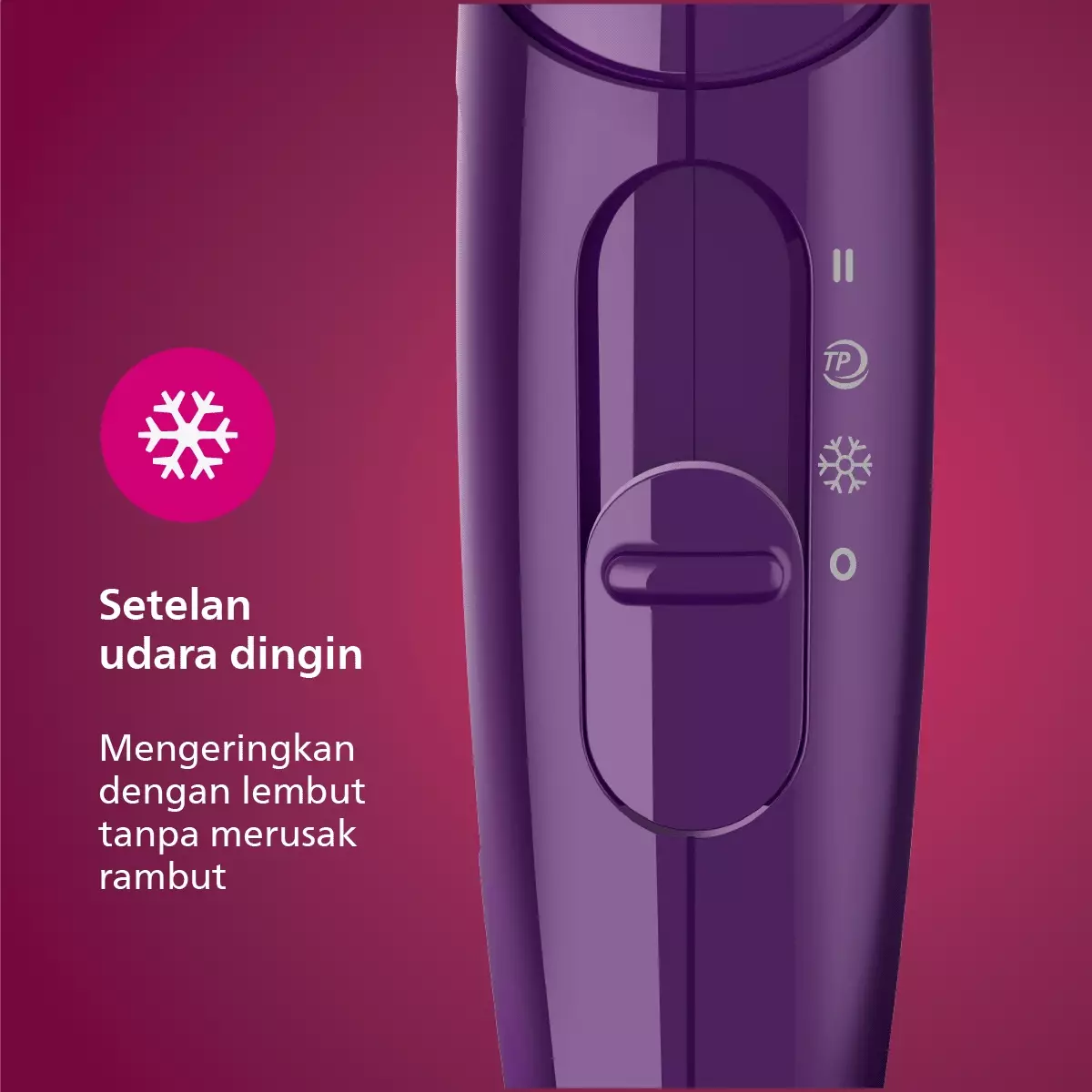 Philips Essential Care Hair Dryer Ungu HP8126/02 Pengering Rambut