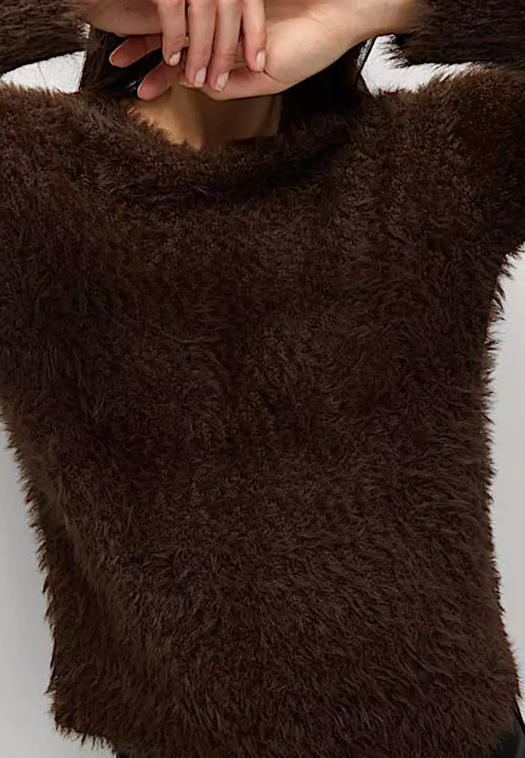 Textured Crew Neck Jumper