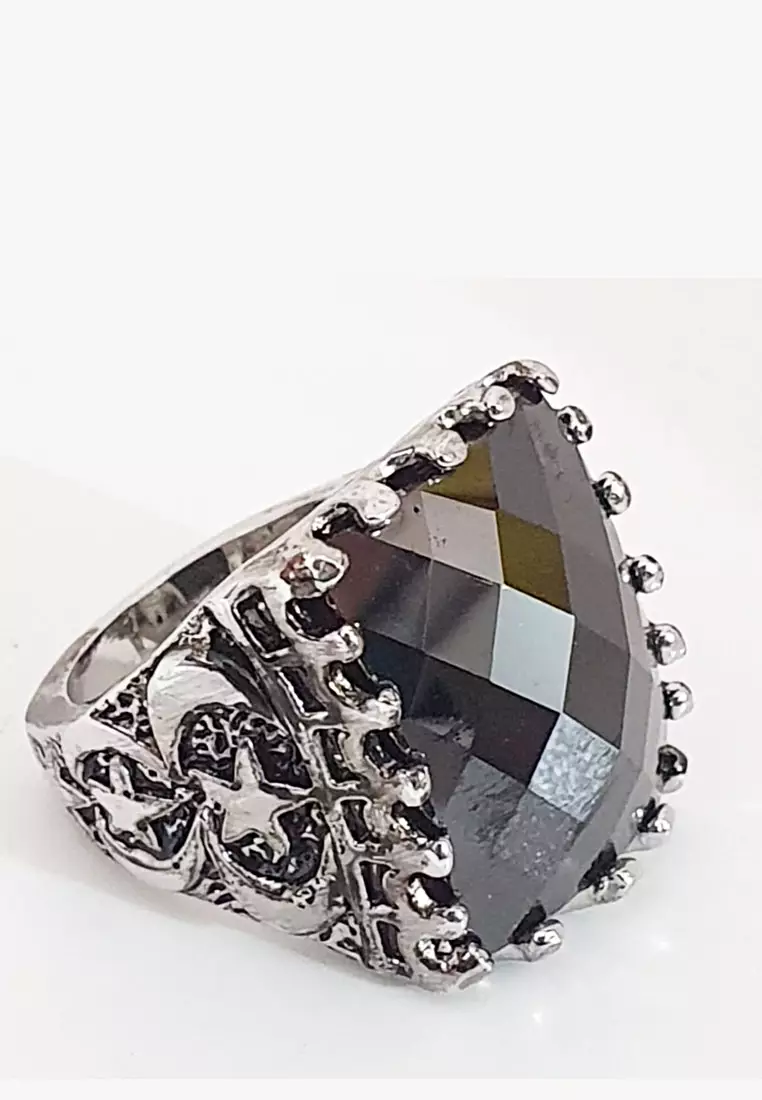 Moon Star  Ring Silver