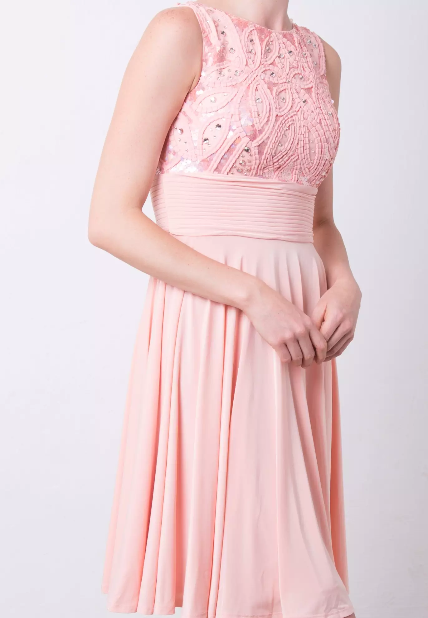 Charming Polyester Chiffon Beaded Cocktail Dress