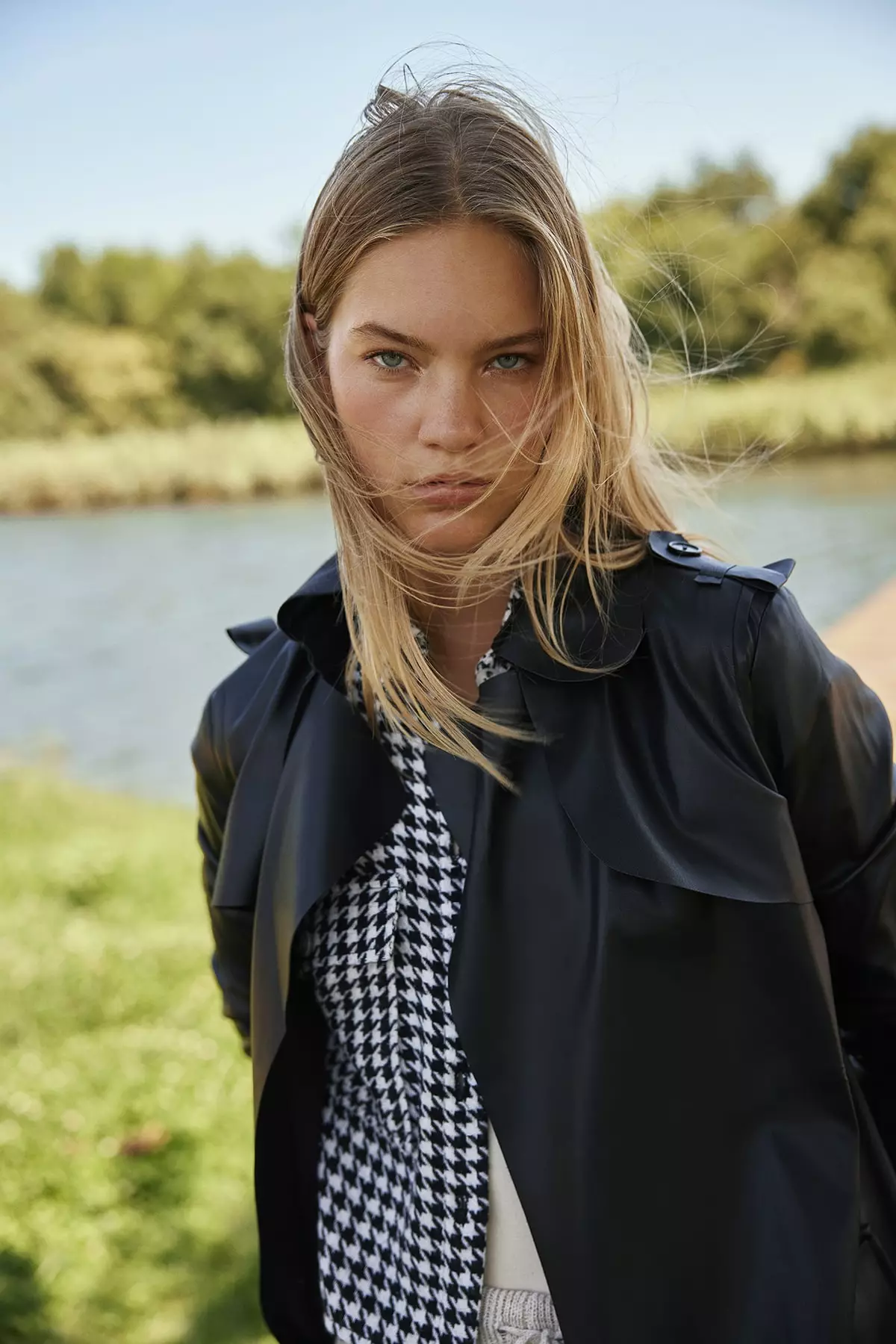 Women's houndstooth shacket clearance