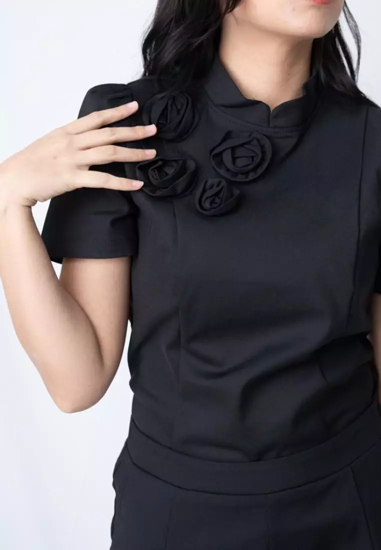 LIMITED EDITION DESIGNER POP OUT FLORAL TOP