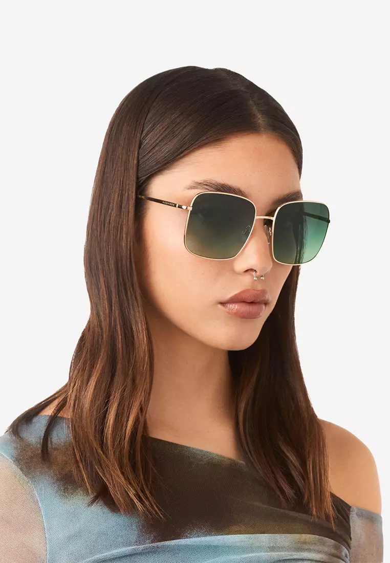 Royal Flush - Gold Green Forest Sunglasses for Men and Women, Unisex. Official Product Designed in Spain