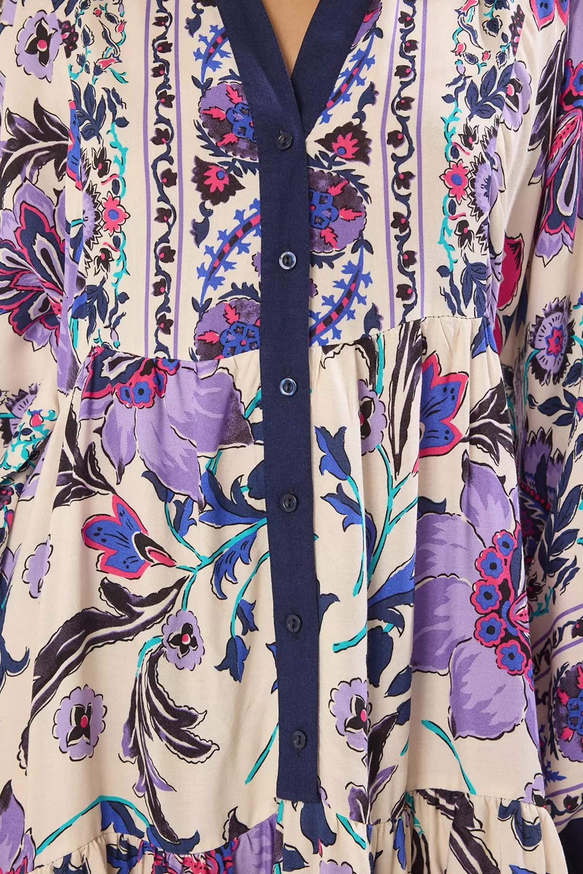 Purple Viscose Woven Dress TCTSS24EB00221