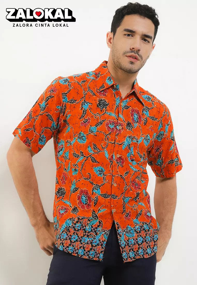 Hem Slim Fit Casual Batik Fashion 3