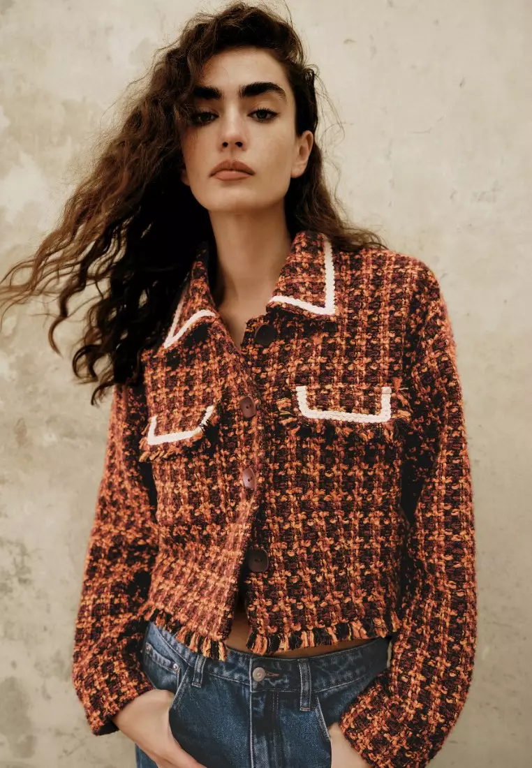 Fake hotsell tweed jacket