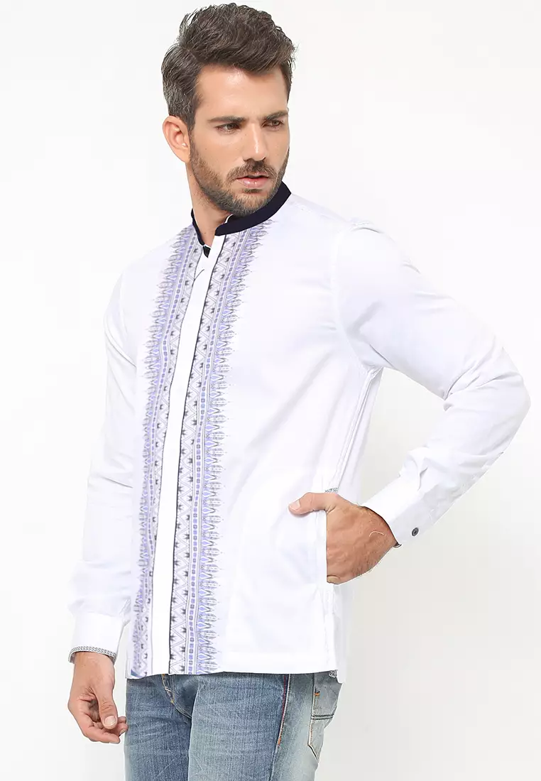 Johnwin - Baju Koko - Kemeja Koko - Lengan Panjang - Slim Fit