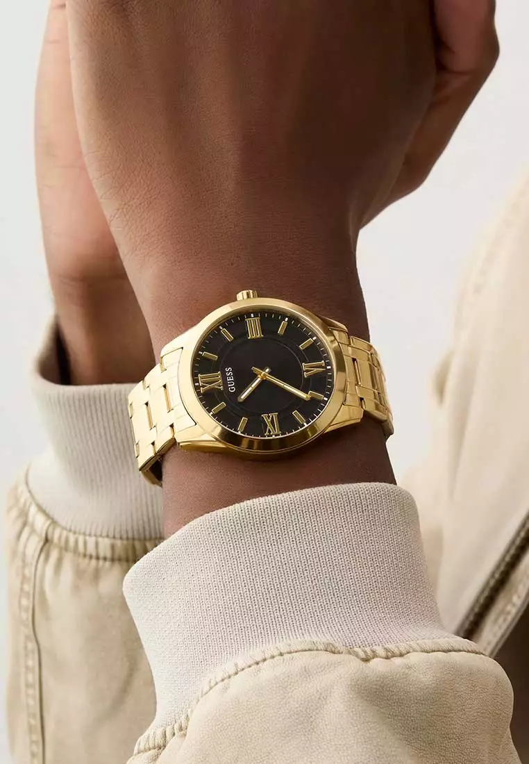 GUESS Gents Watch ELLIOT GOLD TONE - GW0893G4