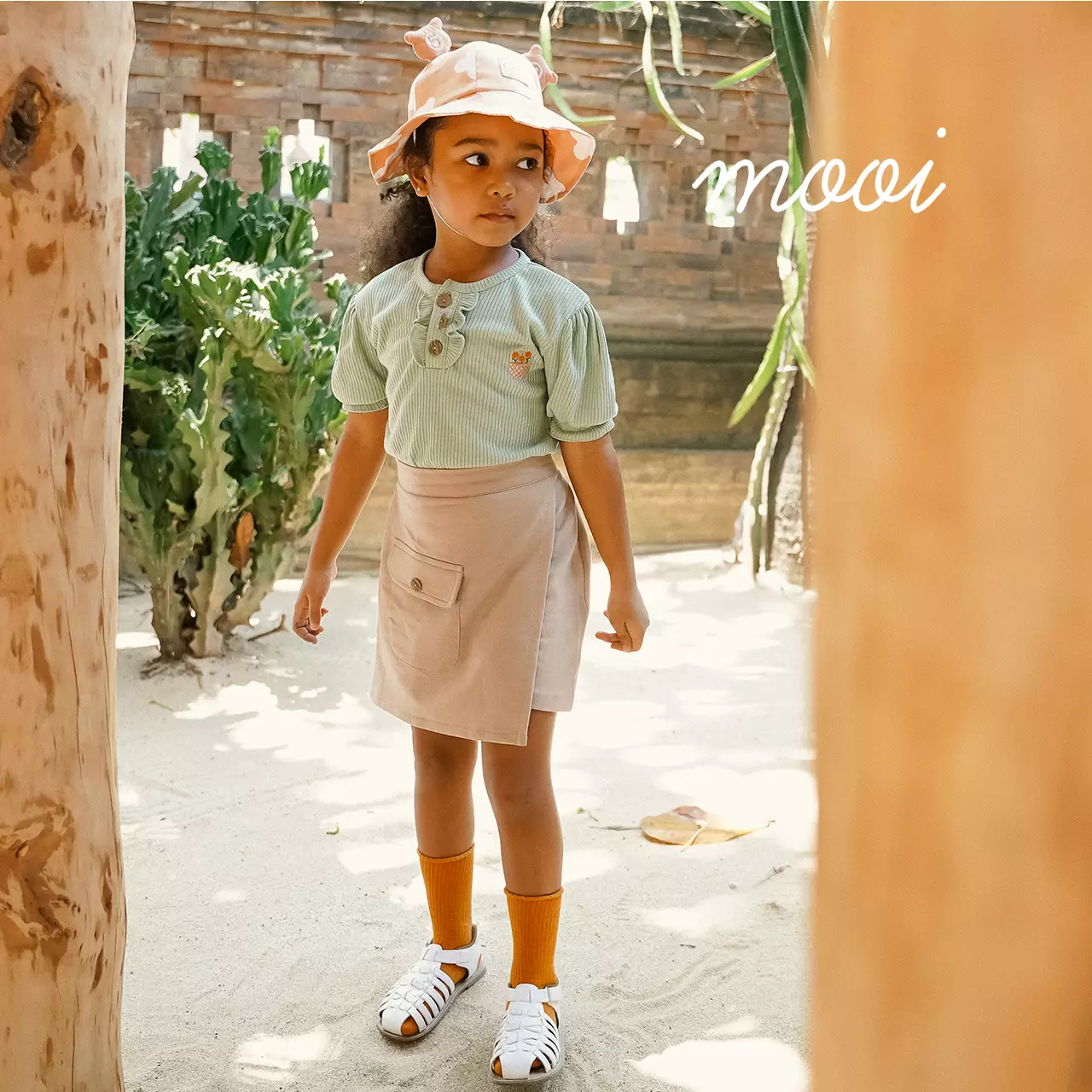 Mooi Rok Celana Skort Anak Perempuan Iva Skort Pants - Pink Rose