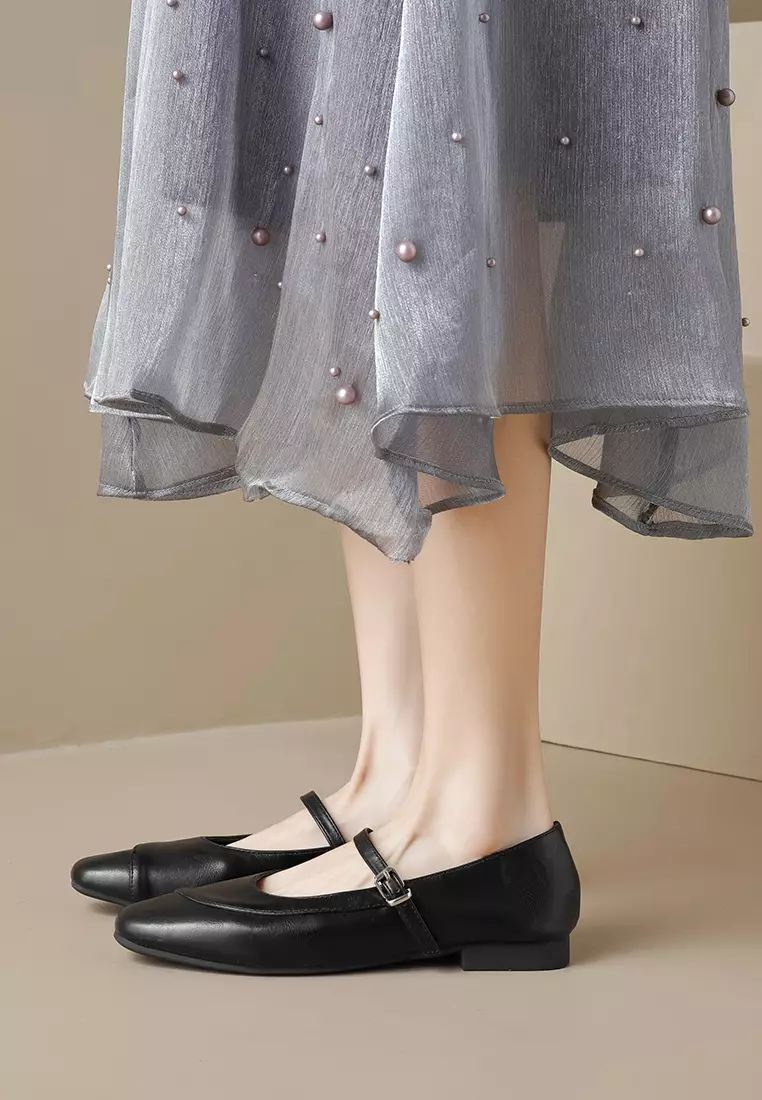 French Style Microfiber Leather Mary Jane Shoes WW821-2