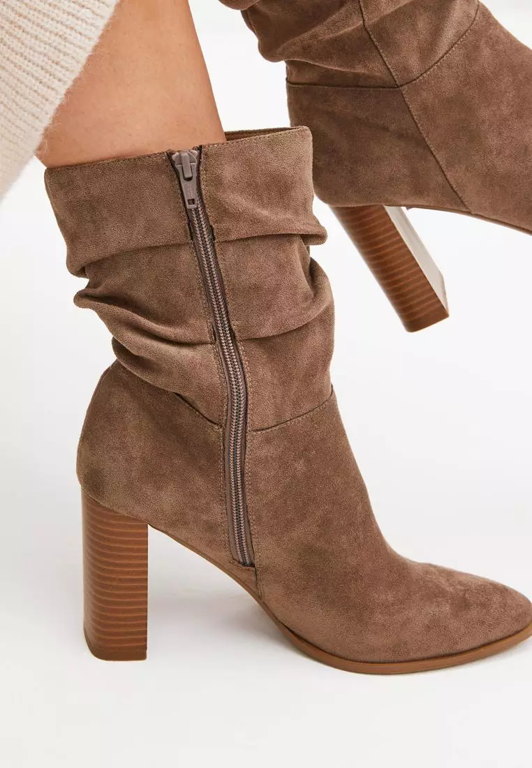 Buy NEXT Forever Comfort Heeled Slouch Midi Boots 2024 Online