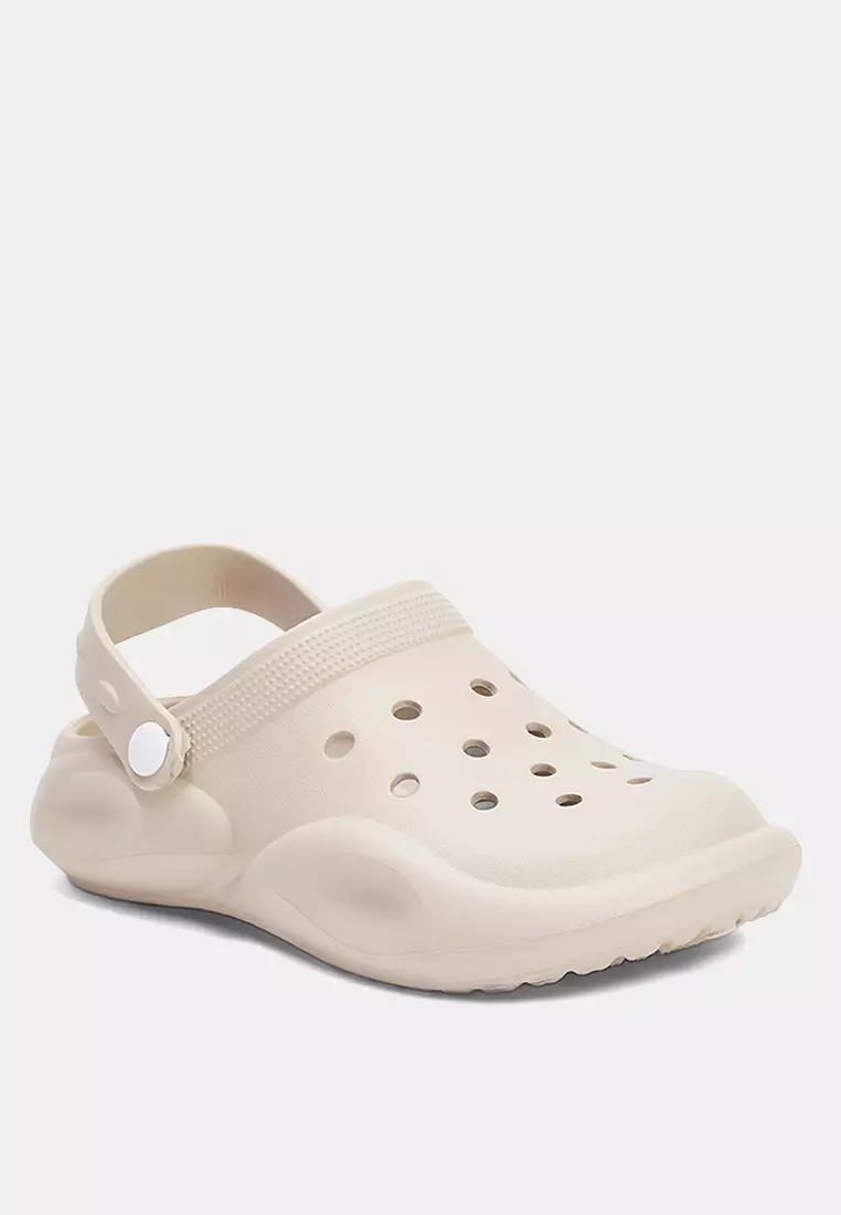 Beige Light Sole Eva Women's Flat Closed Front Sandals Slippers Takss25Sd00031