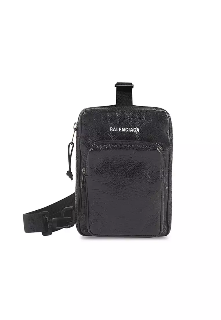 Buy BALENCIAGA Balenciaga Explorer Crossbody Bag for Men in Black 2024 ...