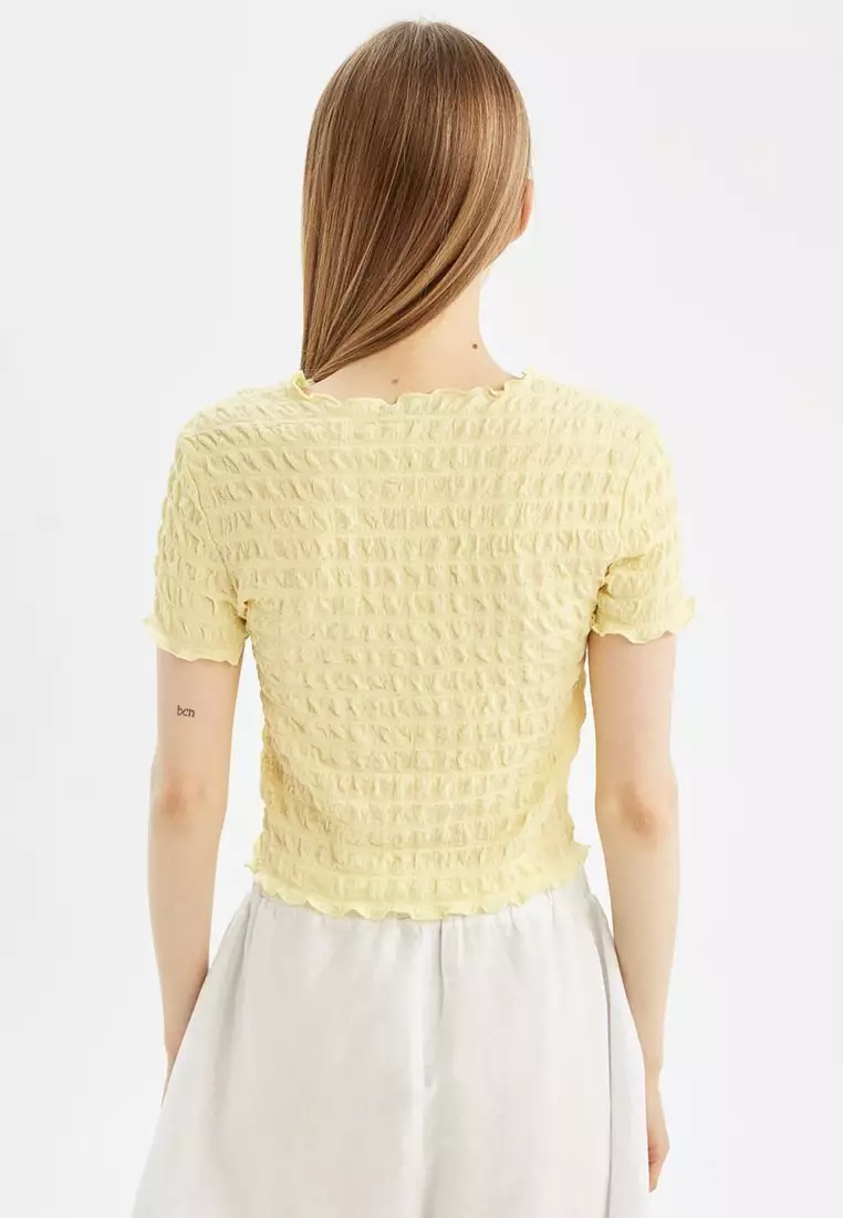 Graphic Smocked T-Shirt