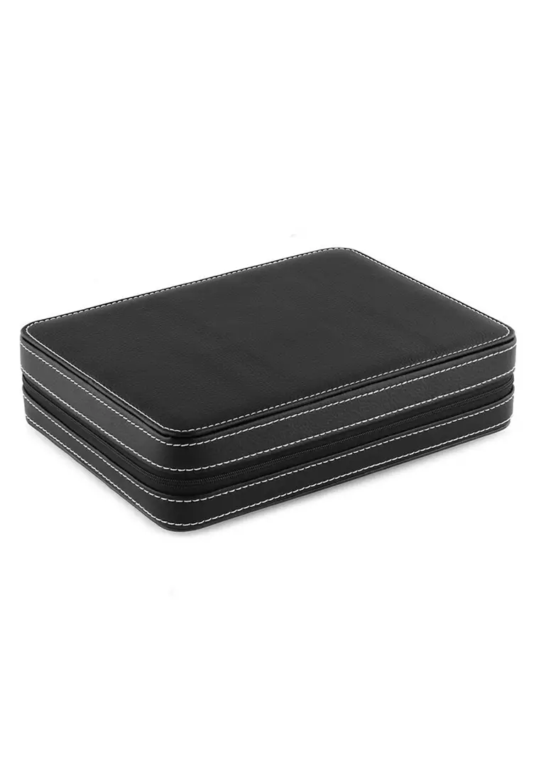 Kotak Jam Tangan Display Box Bahan Kulit 8 Grid Luxury Design