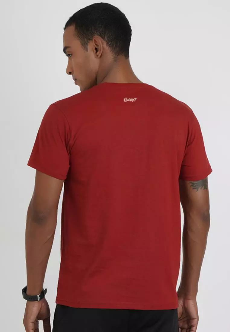 Buy QuirkyT NERD Maroon Cotton Short Sleeve Regular Fit Tee 2026