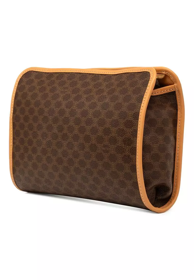 Pre-Loved Celine Macadam Coated Canvas Clutch