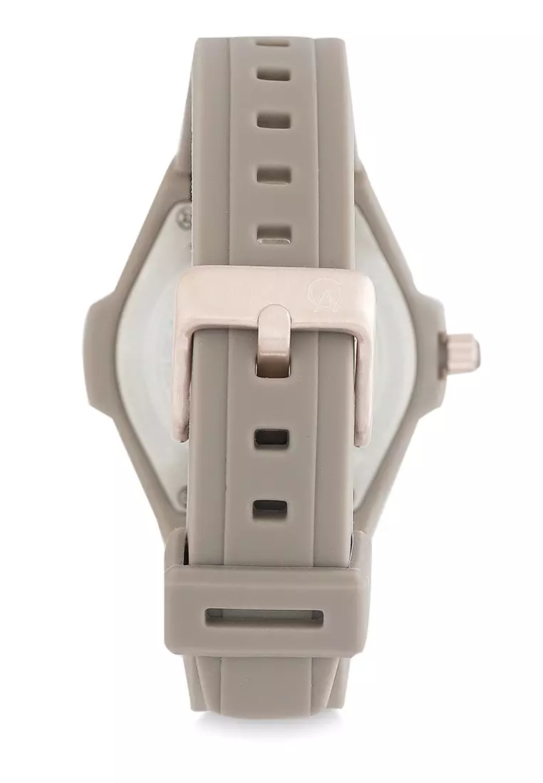 Alexandre Christie Jam Tangan Wanita - Grey Rosegold - Rubber - 2A02 BFRRGGR