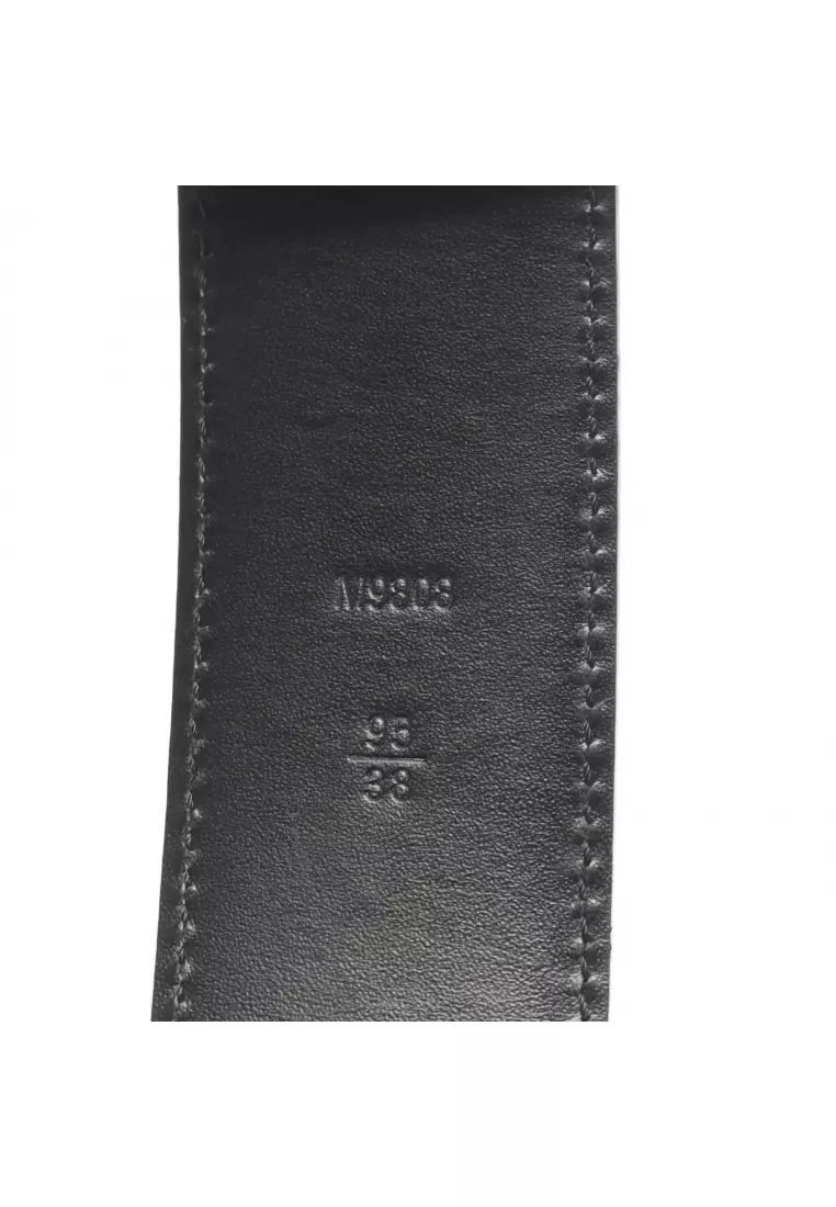Pre-Loved Louis Vuitton ceinture LV Initial Damier Graphite belt PVC black