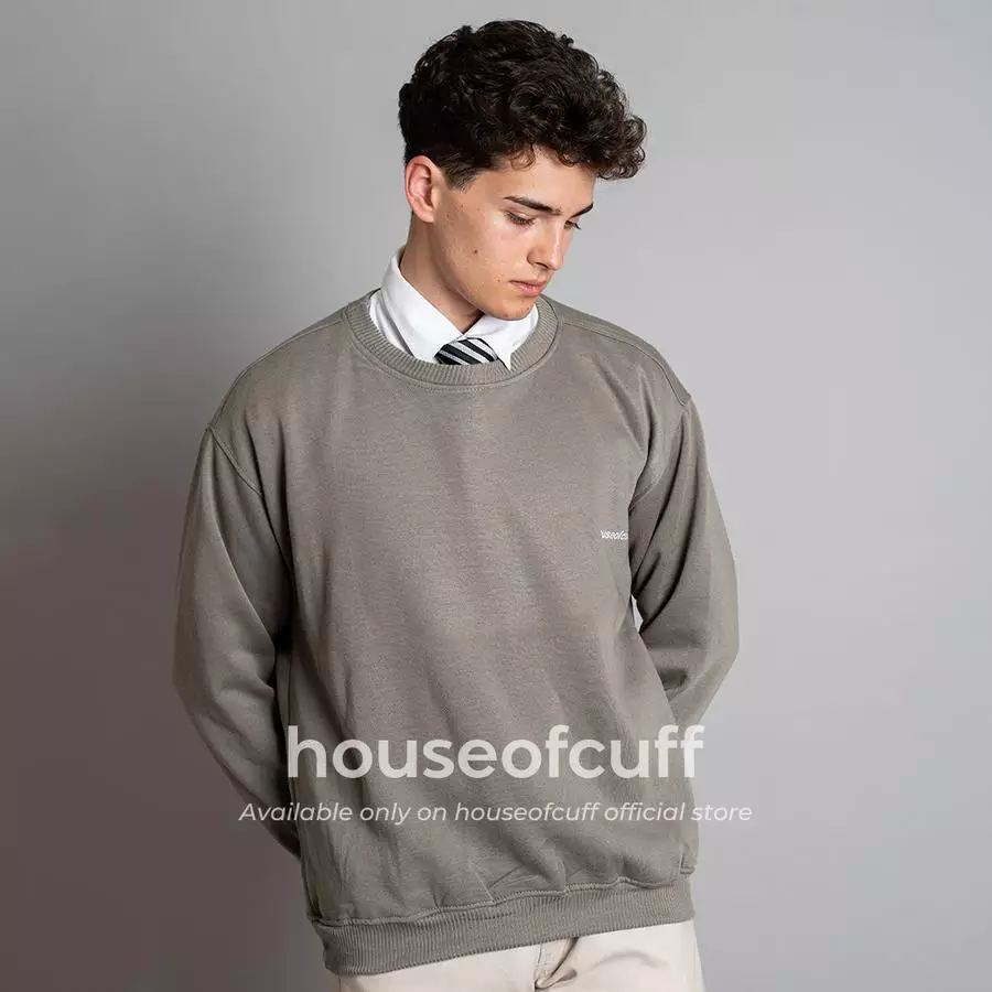 Houseofcuff sweater crewneck basic outer olive