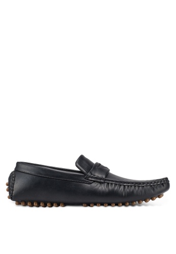 UniqTee 黑色 Casual Loafers With Strap 2A79CSHA00FE55GS_1