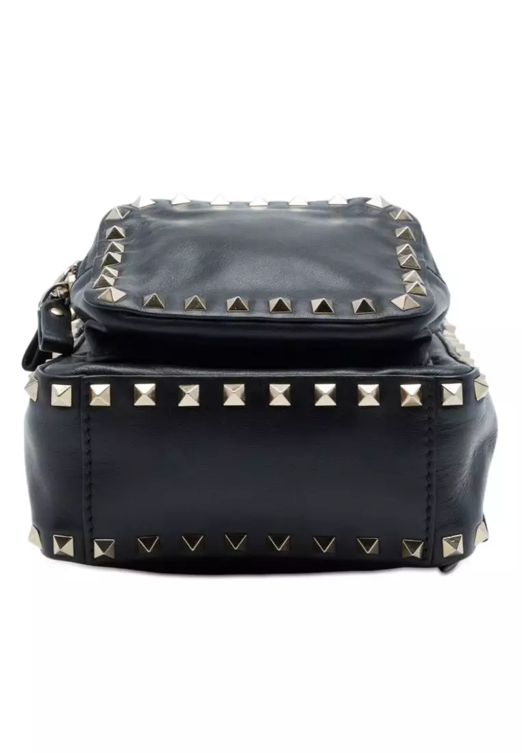 Pre-Loved Valentino Mini Leather Rockstud Backpack