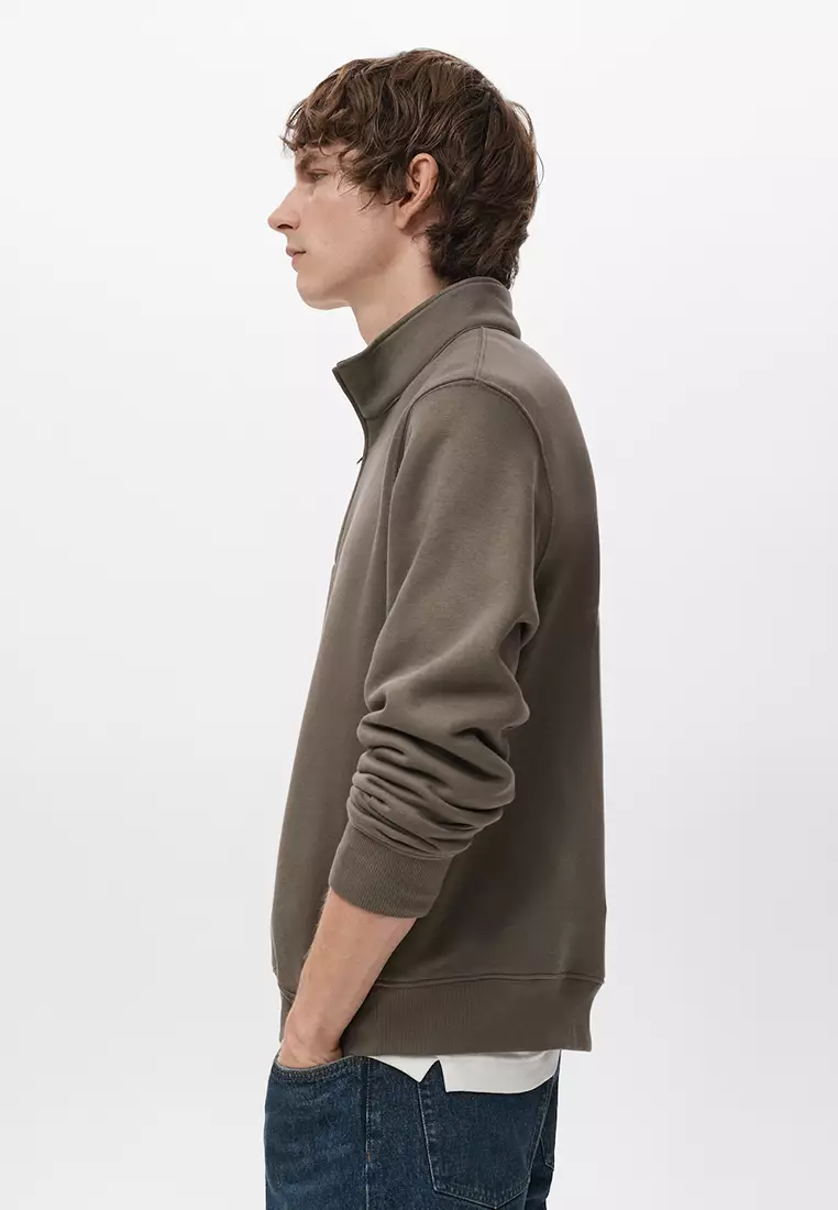Regular-Fit Sweatshirt With Zip