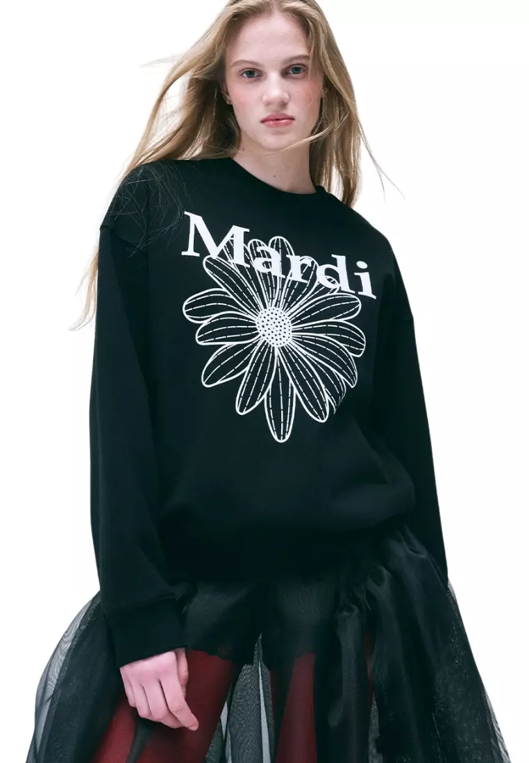 Sweatshirt Flowermardi - Black White