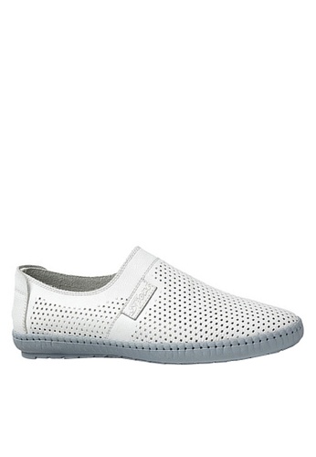 Twenty Eight Shoes white VANSA Perforated Leather Slip-Ons VSM-C776 9A5D5SH05358EAGS_1