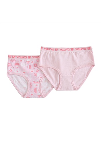 Vauva pink Vauva Girls Organic Cotton Underwear - Vauva Pattern / Pink Love E702AKA0BC05B3GS_1
