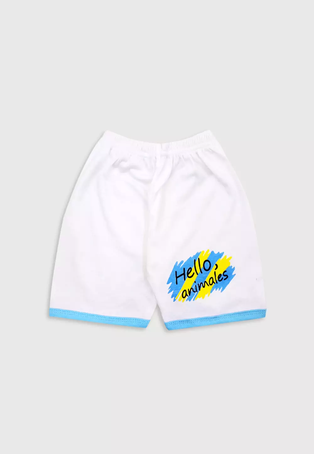 Wakakids Baju Bayi Anak Laki Laki Setelan Celana Kaos Usia 6 Bulan Hingga 12 Bulan Motif Hello Animals 4058 Biru