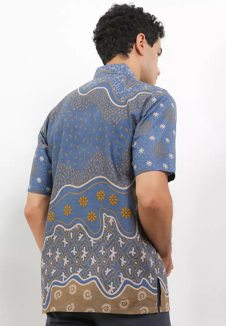 Tamara Kemeja Batik Premium Pria Casual Modern Lengan Pendek
