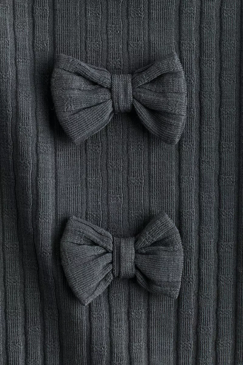 2-piece knitted bow-detail set