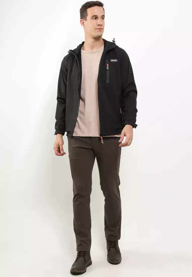 GRAHANGGRA Jaket Waterproof Polos - Black