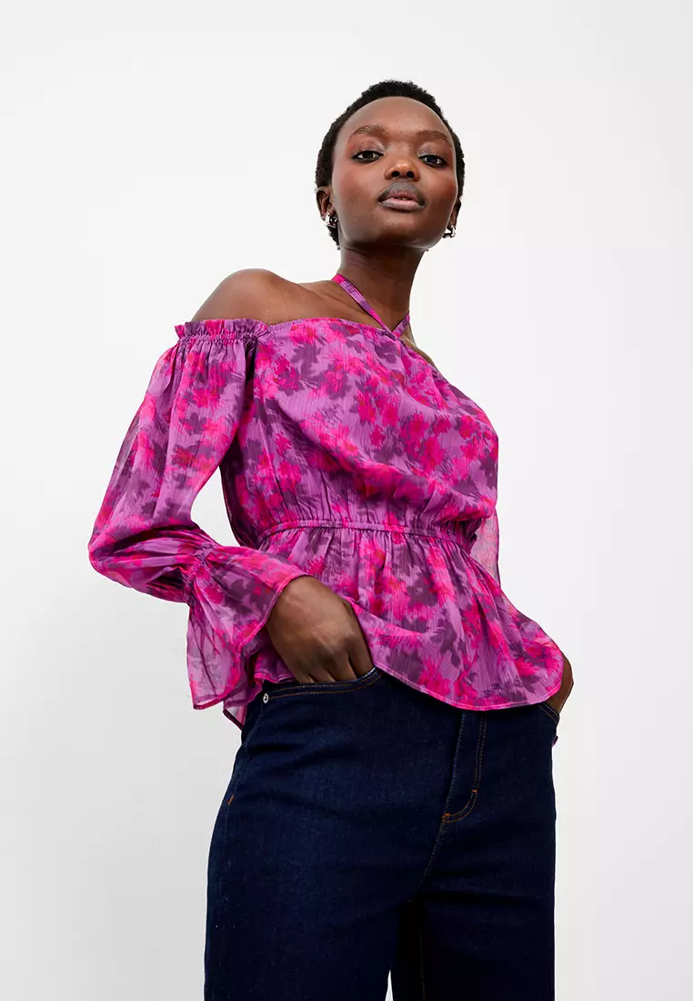 Buy French Connection ARLA HALLIE CRINKLE BLOUSE 2026 Online | ZALORA